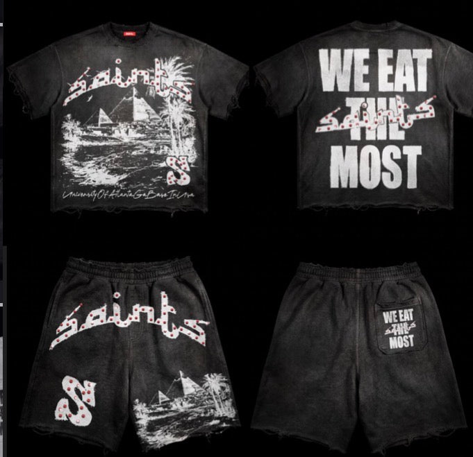 Black Saints Short Set